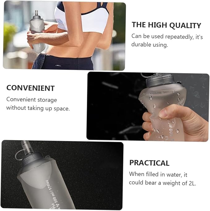 Kisangel 1pc Folding Cup Collapsible Travel Kettle Portable Cup Water Glasses Camping Water Bottle Collapsible Water Bottles Collapsible Kettle Water Bag Running Fitness Food Grade Tpu