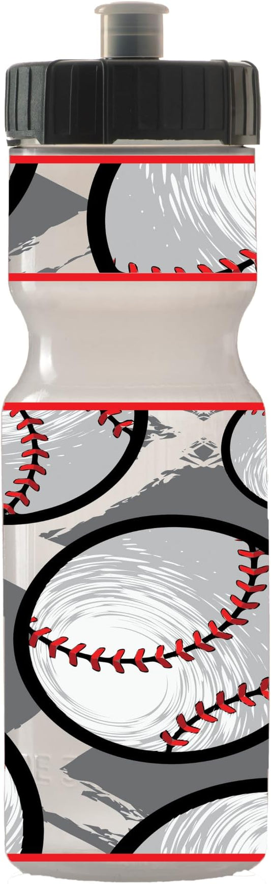 50 Strong Kids Water Bottle | 22 oz. BPA- Free Sports Squeeze Water Bottles with Pull Top Cap |Perfect Water Bottle for School | Reusable & Durable for Boys & Girls | Made in USA (Baseball Season)