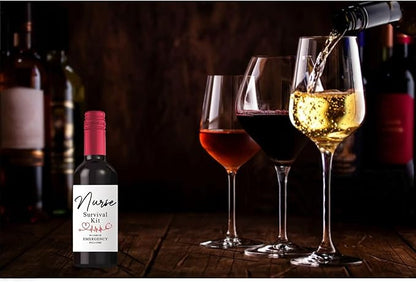 24 Pcs Mini Nurse Wine Labels, Nurses Nursing Graduation Party Decorations Gifts for Her Women, Nurse Appreciation Graduation Retirement Gifts, Nurse Survival Kit Wine Bottle Stickers Labels