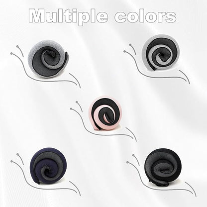 2024 Memory Foam Neck Pillow 360 Degree Neck Support Travel Pillows for Airplanes and Long Flight Travel Neck Pillow (Black-with Strap)