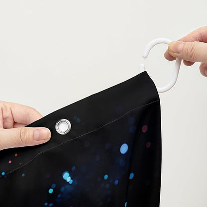 AILONEN Colorful Rose Shower Curtain for Bathroom Decor,Butterfly Galaxy Rose Flower Bath Curtain for Girls Women,Modern Romantic Curtain Waterproof with 12 Plastic Hooks, 72" W*78" H