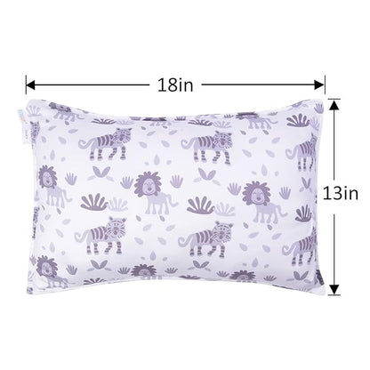 ALVABABY Stretchy Toddler Pillowcases, Fits 13 x 18,12x 16 Kids Pillow, 2 Pack Stretchy Soft Baby Pillow Cover Envelope Kids Pillowcases for Boys Girls 2TPE15