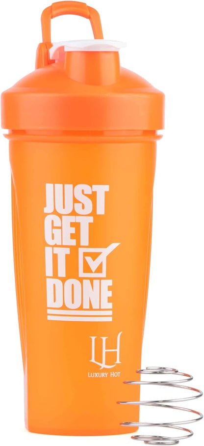 Best Shaker Bottle Perfect for Protein Shakes and Pre Workout - Protein Shaker Bottle with Wire Whisk Ball- Leak-Proof, BPA-Free, Durable Mixer Cup for Smooth Protein Mixes- [5 Pack]