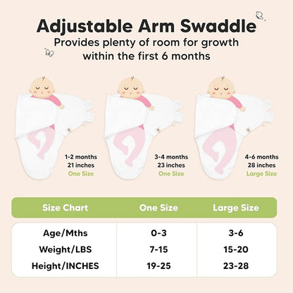 3-Pack Organic Baby Swaddle Sleep Sacks - Newborn Swaddle Sack, Ergonomic Baby Swaddles 0-6 Months, Swaddles for Newborns, Baby Sleep Sack, Baby Swaddle Blanket Wrap, Baby Essentials (Sage, L)