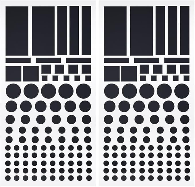 CREATCABIN 2 Sheet LED Light Blocking Stickers LED Covers Blackout Stickers Light Dimming LED Filters Dimming Sheets Stickers for Routers TV Clocks Electrical Appliances window Black 7.87x3.93Inch