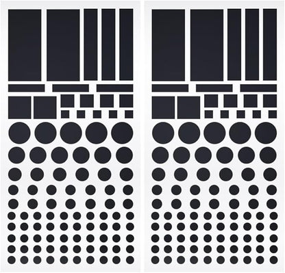 CREATCABIN 2 Sheet LED Light Blocking Stickers LED Covers Blackout Stickers Light Dimming LED Filters Dimming Sheets Stickers for Routers TV Clocks Electrical Appliances window Black 7.87x3.93Inch