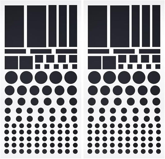 CREATCABIN 2 Sheet LED Light Blocking Stickers LED Covers Blackout Stickers Light Dimming LED Filters Dimming Sheets Stickers for Routers TV Clocks Electrical Appliances window Black 7.87x3.93Inch