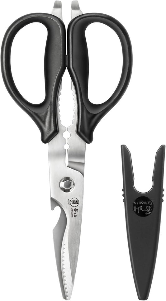 Cangshan 503343 9-inch Heavy-Duty Come-Apart Kitchen Shears with Guard