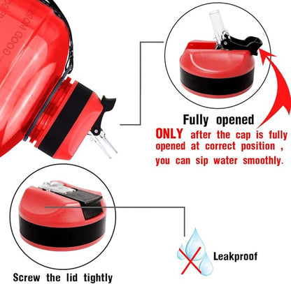 QuiFit Motivational Gallon Water Bottle - with Straw & Time Marker BPA Free Large Reusable Sport Water Jug with Handle for Fitness Outdoor Enthusiasts Leak-Proof