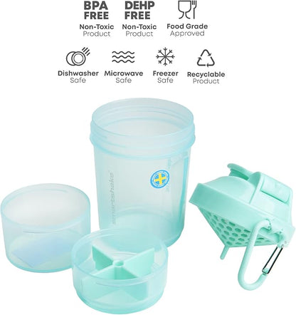 Smartshake Original 2GO, 20 oz Shaker Cup, Mint Green (Packaging May Vary)
