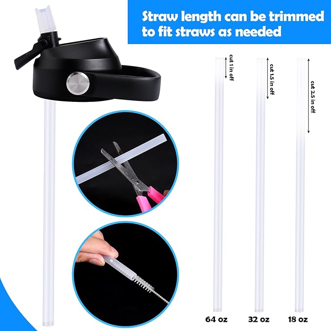 Lid Gasket Replacement for Thermoflask 24oz/32oz/40oz/64oz,Water Bottle Silicone Gaskets Each with Pick for Water Bottle Straw Lid, Chug Lid & Chug Spout