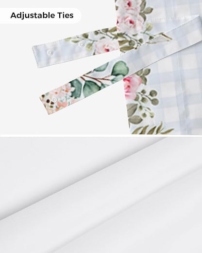 Rabbits Flowers Easter Blackout Tie Up Valance Curtains for Kitchen Windows Eucalyptus Leaf Spring Summer Window Toppers Balloon Shades for Living Room/Bathroom/Bedroom,1 Panel, 54" X 18,Buffalo Plaid