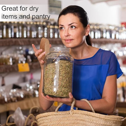 OLYCRAFT 2 Pcs Large Cork Stoppers Tapered Cork Plugs Wood Corks Lids Bottle Lids Cork Stoppers 4.7~5.5 inch Wine Bottle Stoppers Wood Jar Cork for Kitchen Wedding Favor Canning - 3cm Thick