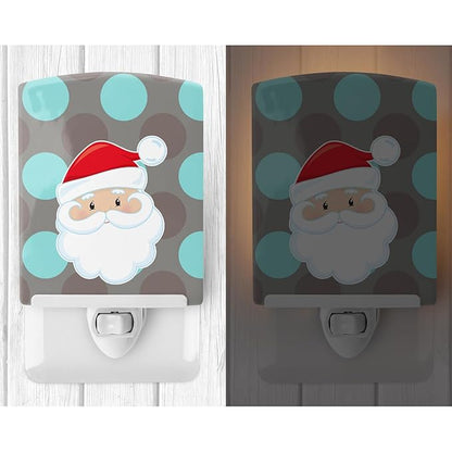 Caroline's Treasures BB8672CNL Bear on Polka Dots Ceramic Night Light Compact, UL-Certified, Ideal for Bedroom, Bathroom, Nursery, Hallway, Kitchen, 6x4x3, Multicolor