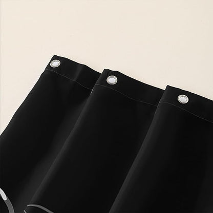 AILONEN Cat Shower Curtain for Kids Teens,Colorful Line Cat Bath Curtain for Bathroom,Animal Polyester Waterproof with 12 Plastic Hooks 72" W*96" H