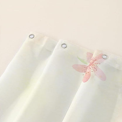 AILONEN Girls Flower Horse Shower Curtain for Bathroom,Galloping Horse Bath Curtain,Pink Watercolor Floral Horse Waterproof Curtain with 12 Plastic Hooks, 48" W*72" H