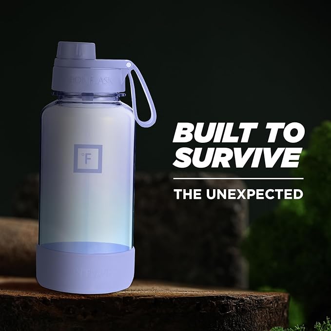 IRON °FLASK Clear Tritan Trekker Water Bottle with Chug Lid - Leak Proof & Lightweight for Gym, Hiking, Sports - Dishwasher Safe, BPA Free Plastic - Cotton Candy, 32 Oz