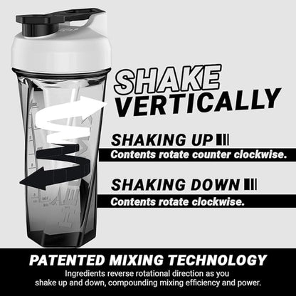 HELIMIX 2.0 Vortex Blender Shaker Bottle Holds upto 28oz | No Blending Ball or Whisk | USA Made | Portable Pre Workout Whey Protein Drink Shaker Cup | Mixes Cocktails Smoothies Shakes | Top Rack Safe