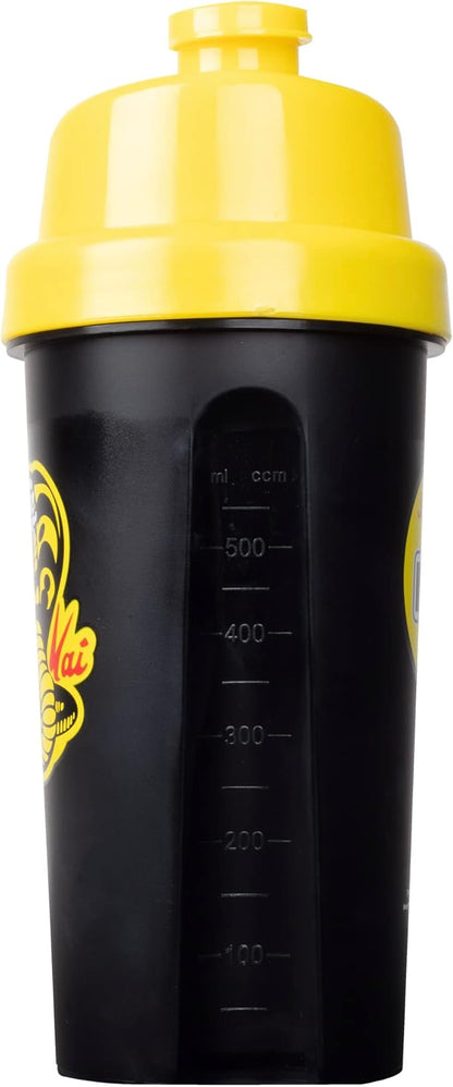 Cobra Kai Shaker Bottle with Blender Mixer Ball, 25oz, 2-Pack - Blend Protein Powder, Sports Drinks, Shakes, Smoothies & More - Officially Licensed - Season 6 Karate Kid Gift for Kids, Teens, Adults