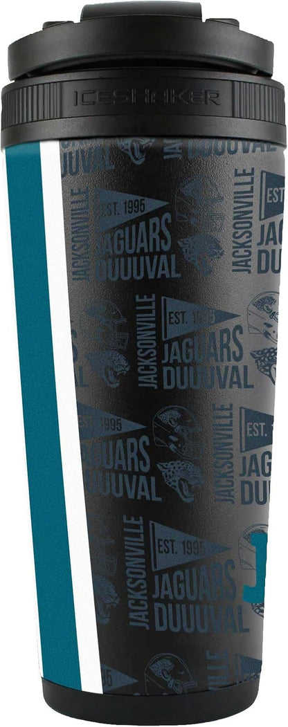 WinCraft Jacksonville Jaguars 26oz. 4D Stainless Steel Ice Shaker Bottle