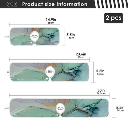Marble Turquoise Green Faucet Water Catcher Mat 2 Pack Tie Dye Gray Purple Drying Mat Absorbent Bathroom Faucet Handle Drip Catcher Tray Bar RV Kitchen Sink Splash Guard 23x5 Inches