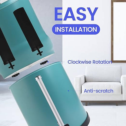 Amwater NSF/ANSI 42&372 Certification 2.25Gallon Stainless Steel Gravity-Fed Filter System,304 Stainless Steel Countertop System