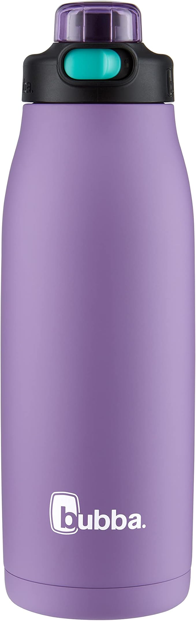 Bubba Radiant Stainless Steel Water Bottle with Push-Button Chug Lid 32oz., Dark Lavender Rubberized