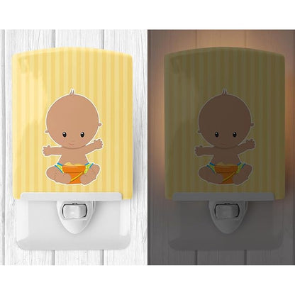 Caroline's Treasures BB8653CNL Beach Baby Boy Bathing Suit Ceramic Night Light Compact, UL-Certified, Ideal for Bedroom, Bathroom, Nursery, Hallway, Kitchen, 6x4x3, Multicolor