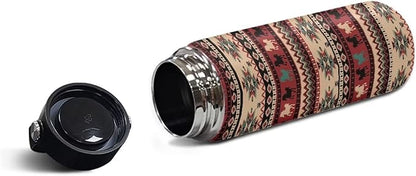 Aztec Horse Insulated Water Bottle 20 Oz for Hot Drink Wide Mouth Water Jug for Fitness, Gym and Outdoor Sports, Leak-proof