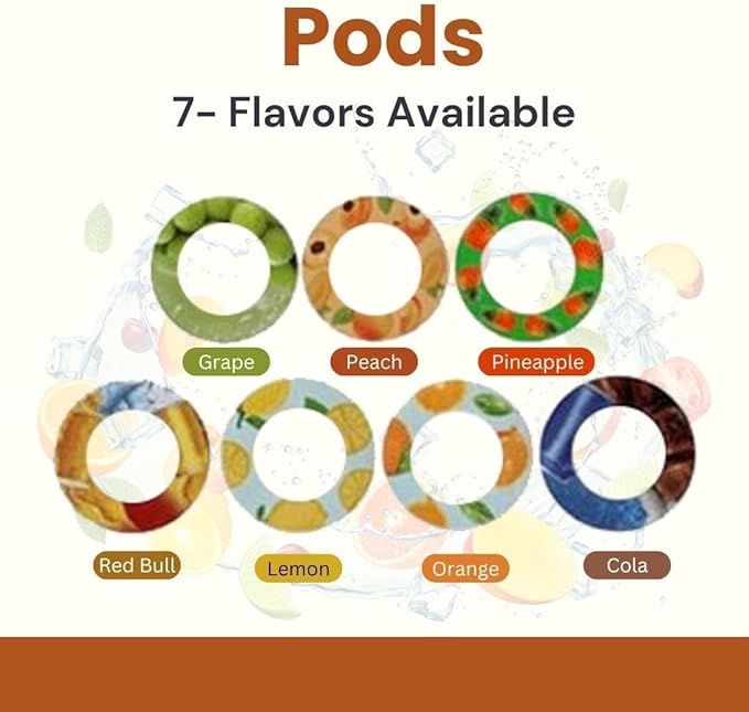 650ml Air Water Bottle with 7 Flavour Pods | BPA Free, Scented, 0 Sugar, 0 Calorie, Sports Water Bottles | Drinking Fruit Fragrance Cup for Fitness, Outdoor, Gym | Starter set (Pink Blue)