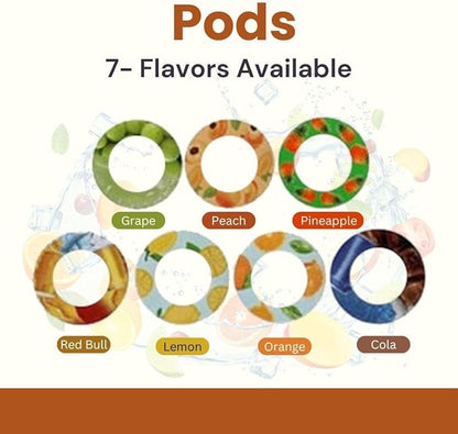 650ml Air Water Bottle with 7 Flavour Pods | BPA Free, Scented, 0 Sugar, 0 Calorie, Sports Water Bottles | Drinking Fruit Fragrance Cup for Fitness, Outdoor, Gym | Starter set (Pink Blue)