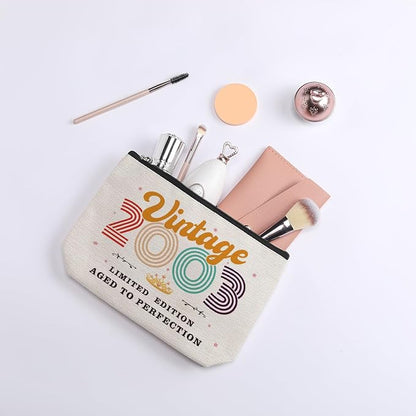 21st Birthday Gifts for Her, 2003 Vintage Makeup Bag, Best 21 Year Old Birthday Gift Ideas for Sisters, Besties, Friends, BFF, Soul Sister, Little Sister, Funny Anniversary Ideas for Her