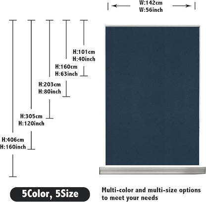 Portable Blackout Shades 100% Blackout Curtains for Bedroom Small Window Curtains No Light Kitchen Windows Insulated for Nursery for Baby Travel Curtain,Navy Blue,56" W x 63" L,1 Pane