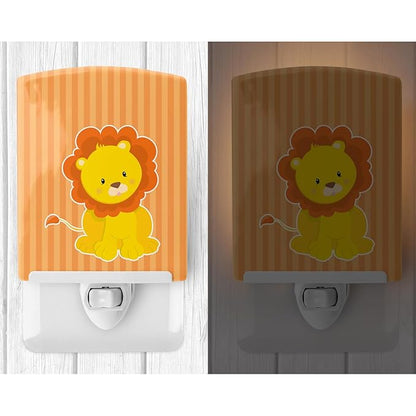 Caroline's Treasures BB8697CNL Lion Ceramic Night Light Compact, UL-Certified, Ideal for Bedroom, Bathroom, Nursery, Hallway, Kitchen, 6x4x3, Multicolor