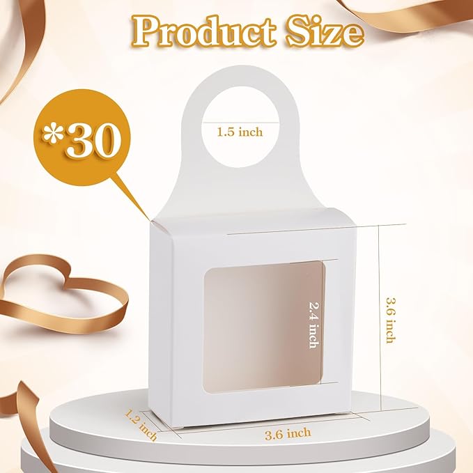 30Count Kraft Paper Wine Bottle Box with Window Hanging Foldable Boxes Wine Boxes for holding Candy Truffles Chocolate Wine Boxes for Gifts Empty Wine Bottles for Decoration Bottle Hanger Favor