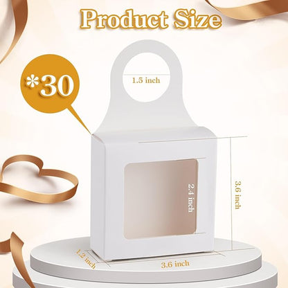 30Count Kraft Paper Wine Bottle Box with Window Hanging Foldable Boxes Wine Boxes for holding Candy Truffles Chocolate Wine Boxes for Gifts Empty Wine Bottles for Decoration Bottle Hanger Favor