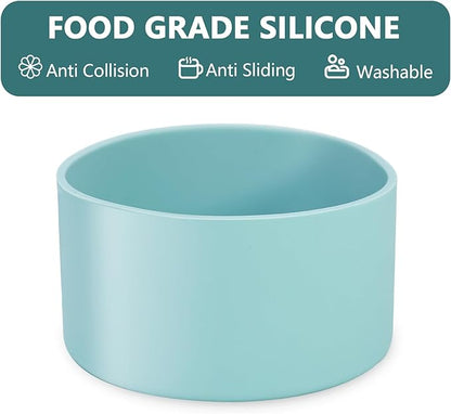 2 Pcs 3 Inch / 75mm Mint Green Water Bottle Boot, Silicone Tumbler Sleeve Water Bottle Bumper, Tumbler Accessories Water Bottle Bottom Protector for 20oz 30oz 40oz Tumbler Water Bottle