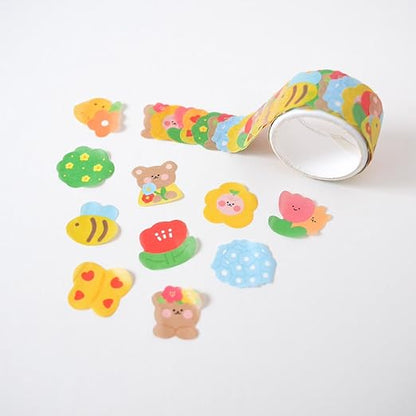 Animals Cute Fun Washi Sticker Tape Decorative Stationery Sticker Roll | Set of 6