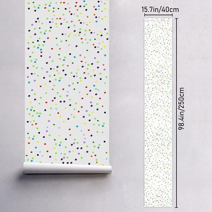 Amaonm Removable 15.8 x 98.4inch Wall Decals DIY Wallpaper Wall Stickers Murals Decor for Kids Babys Girls Bedroom Teens Nursery Living Room Door Desk Decoration (Dot)