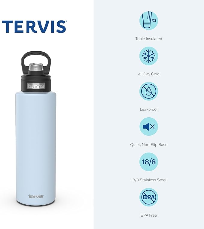 Tervis NFL Minnesota Vikings-All in Water, 40oz Wide Mouth Bottle, Stainless Steel