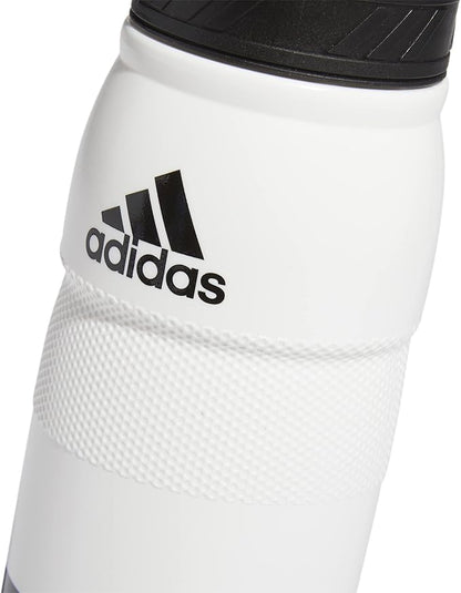 adidas 750 ML (28 oz) Stadium Refillable Plastic Sport Water Bottle, White/Black, One Size