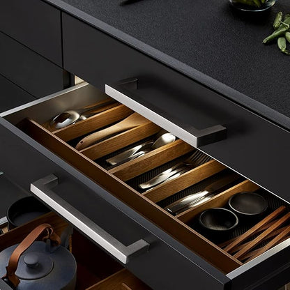 Probrico 10 Pack Kitchen Furniture Hardware Cupboard Drawer Door Cabinet Pulls and Knobs Stainless Steel T Bar Modern Contempory Style, 6-3/10" Hole Centers