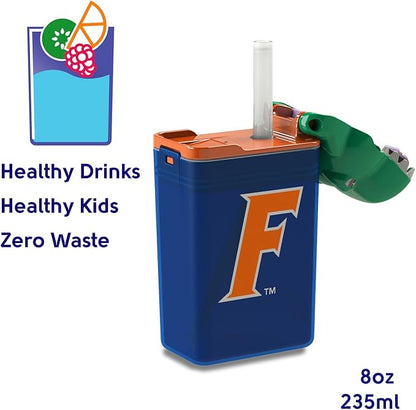 Reusable Water Bottle | Officially Licensed NCAA Sports Bottle |BPA Free | Dishwasher Safe | University of Florida | Albert Gator Officially Licensed NCAA - 8oz