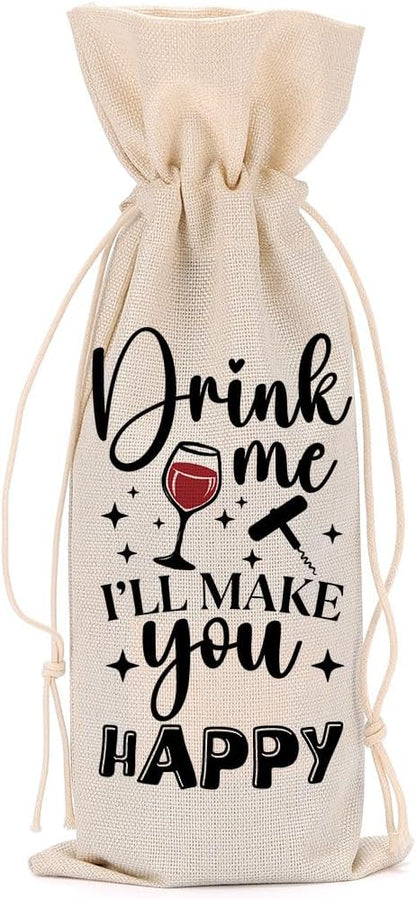 Funny Wine Quotes Wine Bag Wine Tasting Party Supplies for Wine Lovers Women Men Nana Groom Friend Christmas Birthday Wedding Bachelorrette Party Wine Bags