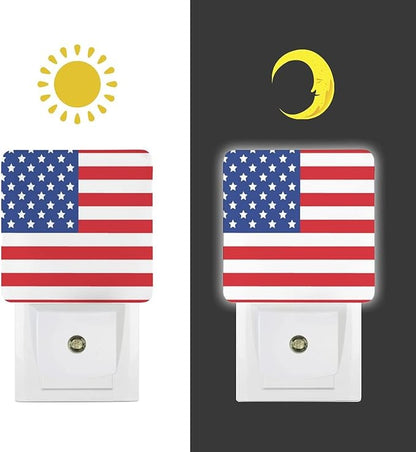 LED Night Lights Lamp with Dusk to Dawn Sensor, Map and Flag of Wyoming Night Lamp, Night Lights Plug Into Wall for Kids Room, Bedroom, Bathroom, Kitchen, Hallway