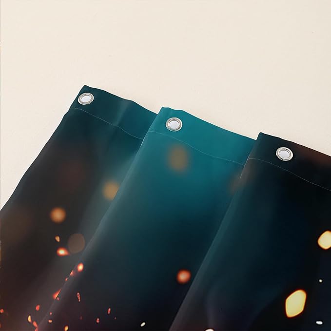 AILONEN 3D Rose Shower Curtain for Bathroom, Romantic Flame Smoky Rose Flower Bath Curtain,Burning Rose Shower Curtain Decoration Waterproof with 12 Plastic Hooks, 72" W*84" H