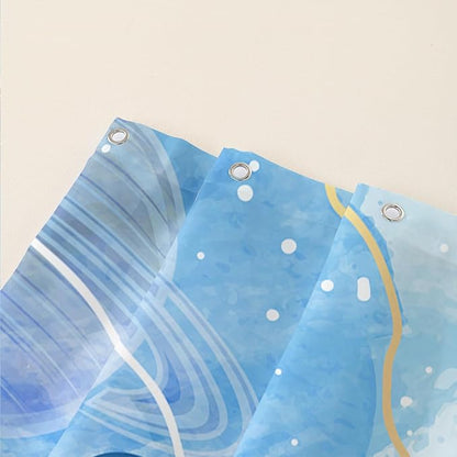 AILONEN Sea Turtle Shower Curtain,Blue Space Planet Turtle Bath Curtain,Watercolor Ocean Turtle Shower Curtain Waterproof for Bathroom Decor with 12 Plastic Hooks, 72" W*96" H