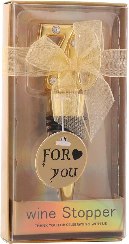 24-Pack 70 Wine Bottle Stopper for 70th Wedding Birthday Party Decoration 60 Years Old Wine Stopper Fun Gift for Wine Lovers (Gold 70th)