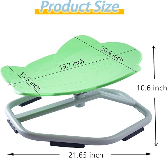 Autism Kids Swivel Chair, Spinning Chair for Kids Sensory, Kids Swivel Chair Sensory, Sensory Toy Chair, Carousel Spin Sensory Chair, Training Body Coordination (Light Green)