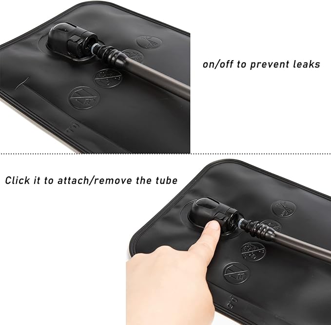 Hydration Bladder, BPA Free Water Bladder, Hiking Water Storage Bag and Tactical Backpack Combination, Suitable for Camping, Cycling, Running, Rock Climbing,2-Liter Military Green